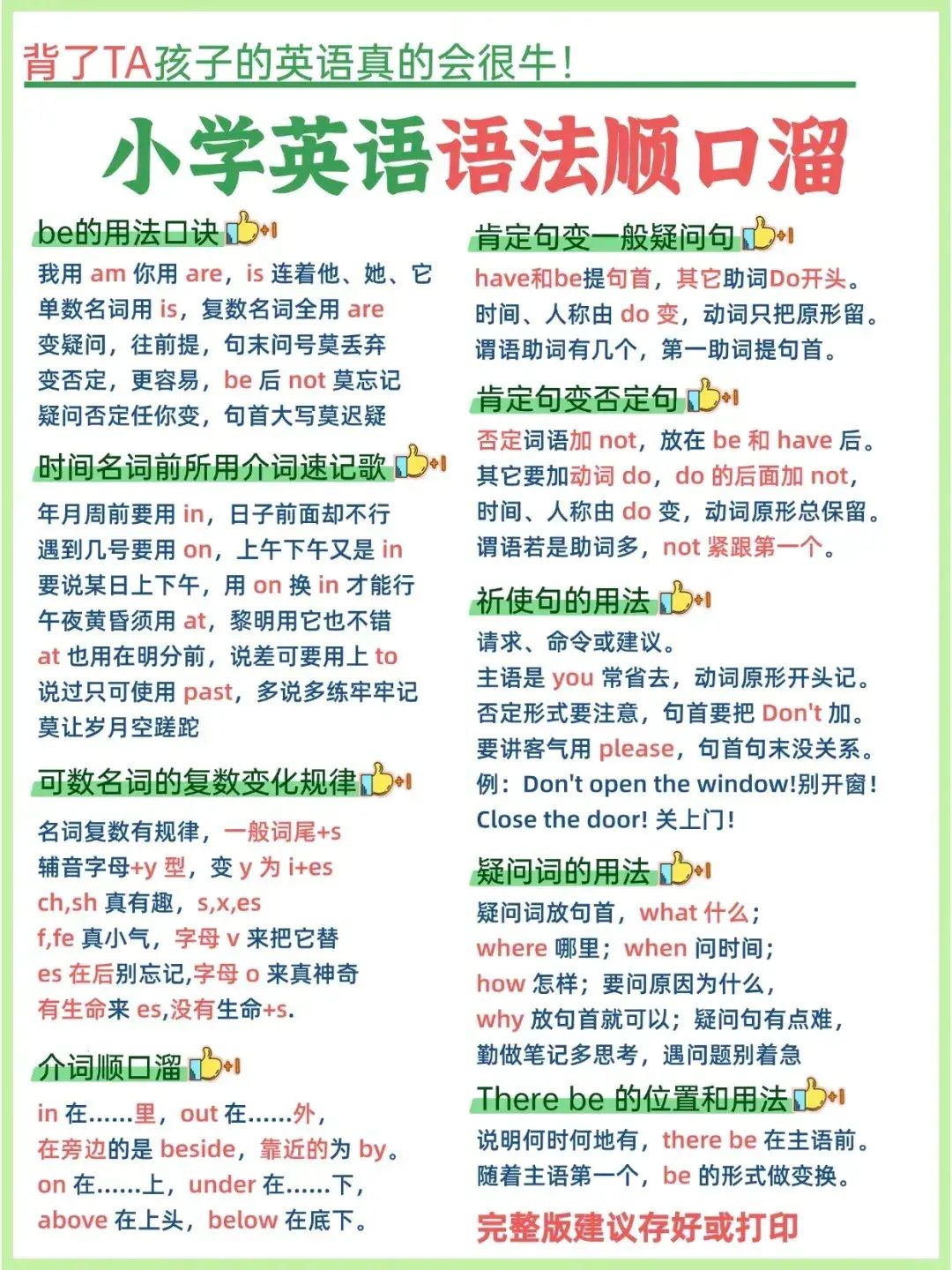 英语读法顺口溜